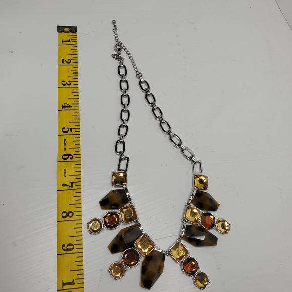 Lia Sophia Zocala Spotted Stone Bib Necklace - Picture 9 of 11